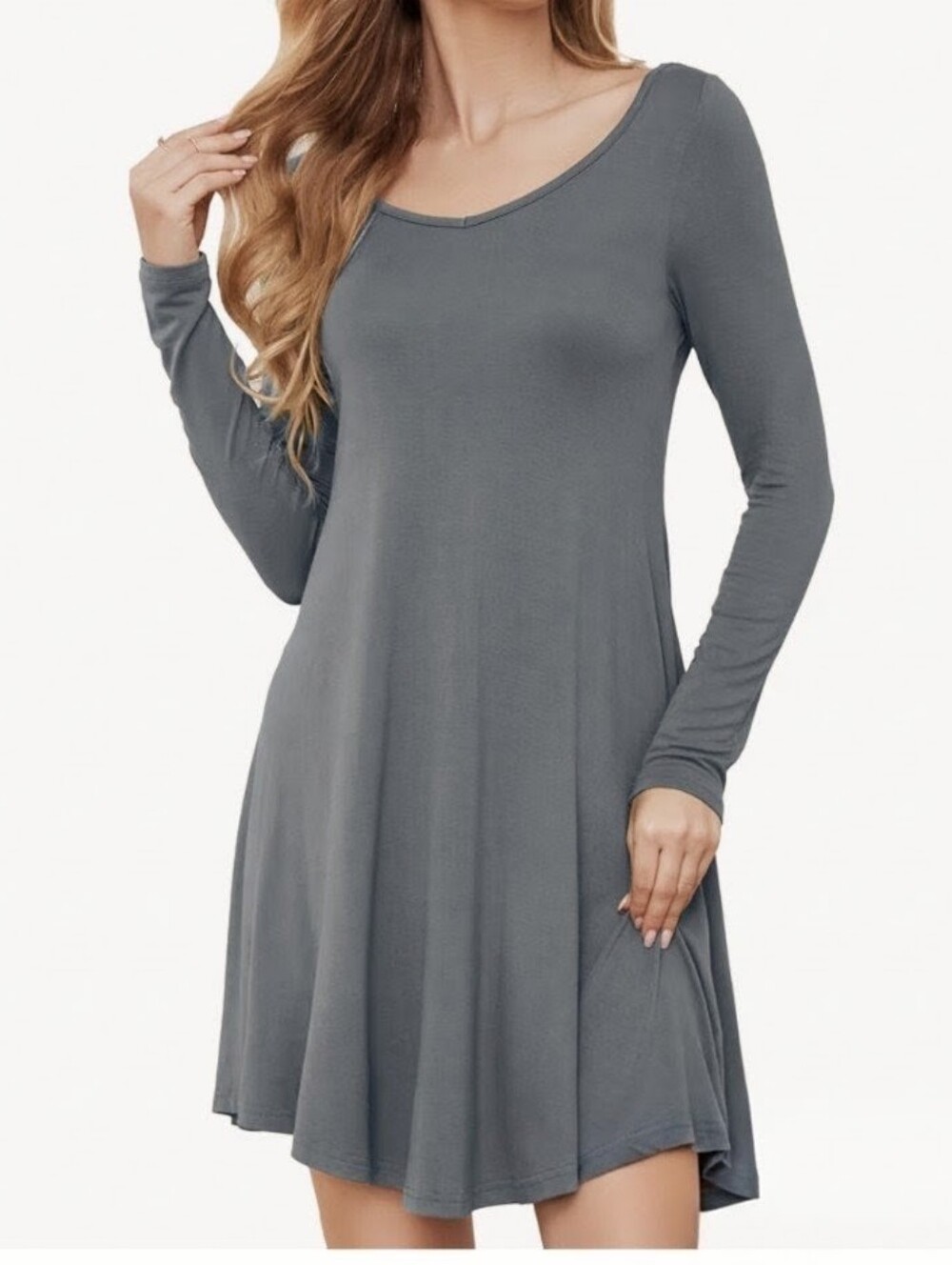Dearcase Gray Swing Dress